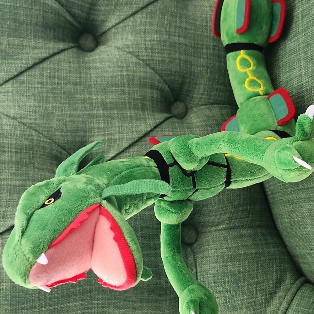 Pokemon Rayquaza Poseable Plush Toy - Picture 3 of 6